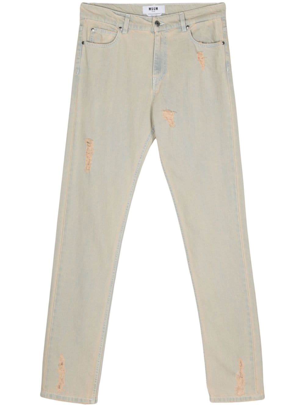 MSGM distressed straight-leg jeans - Blue von MSGM