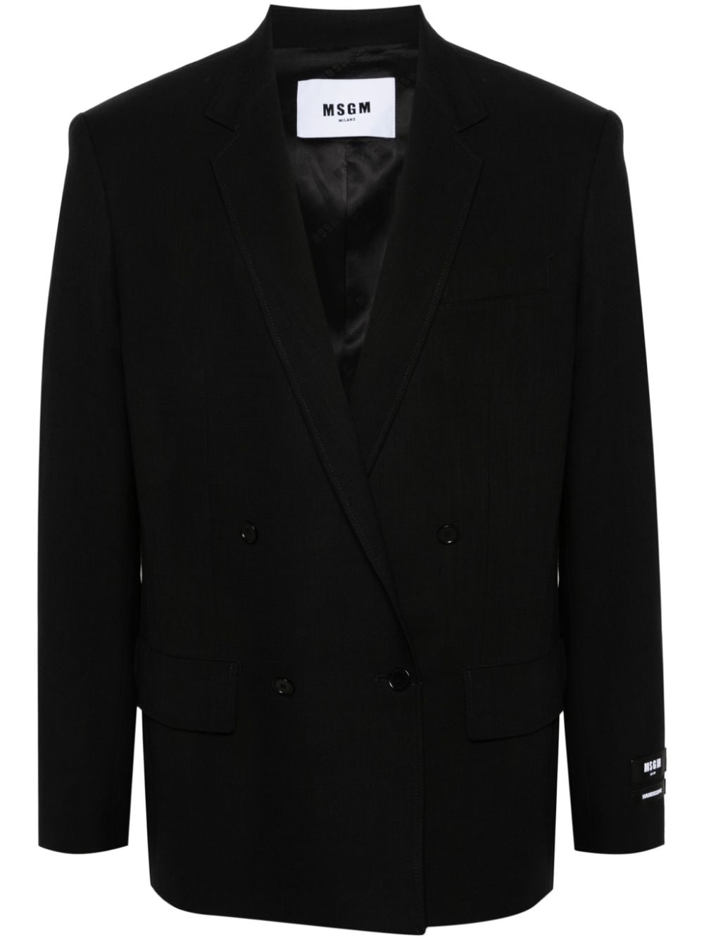 MSGM double-breasted blazer - Black von MSGM