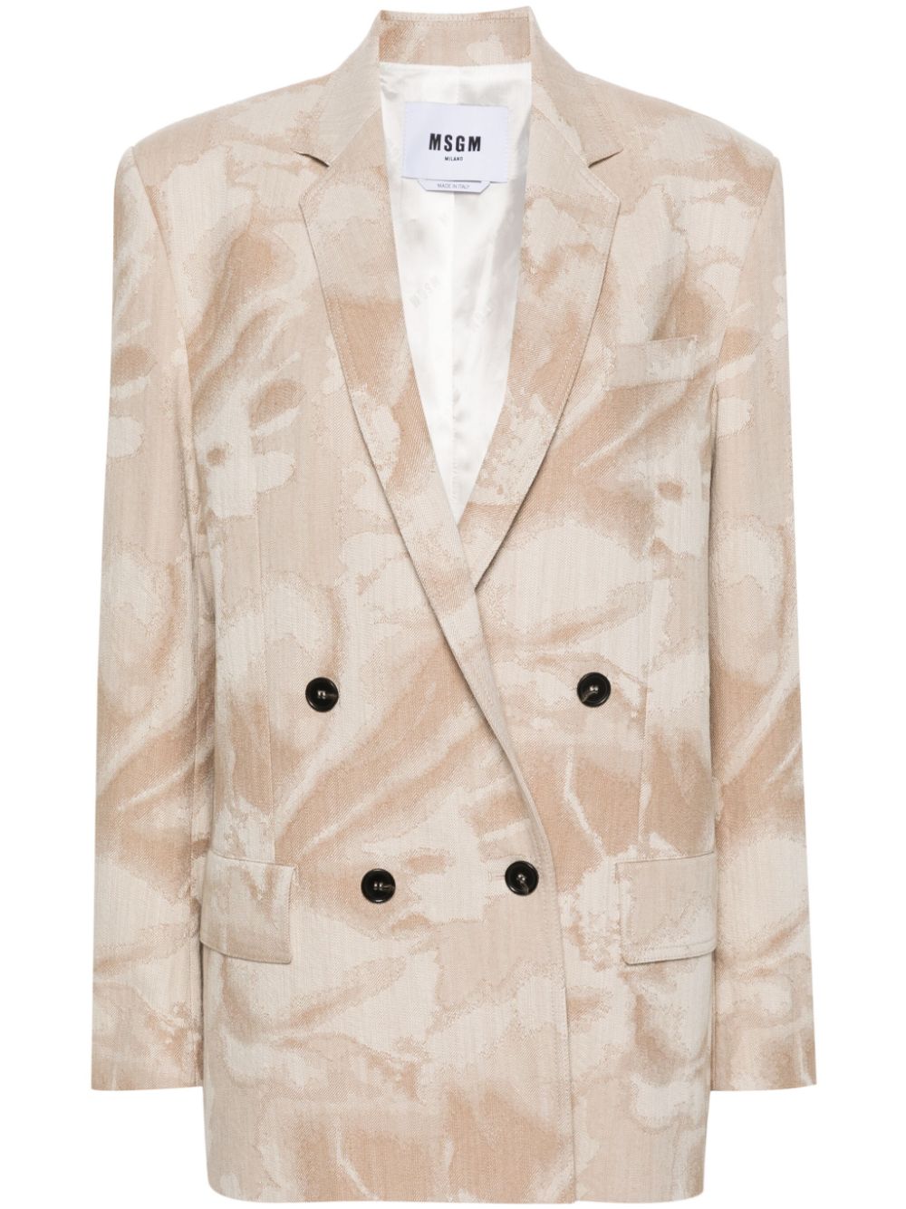 MSGM double-breasted blazer - Neutrals von MSGM