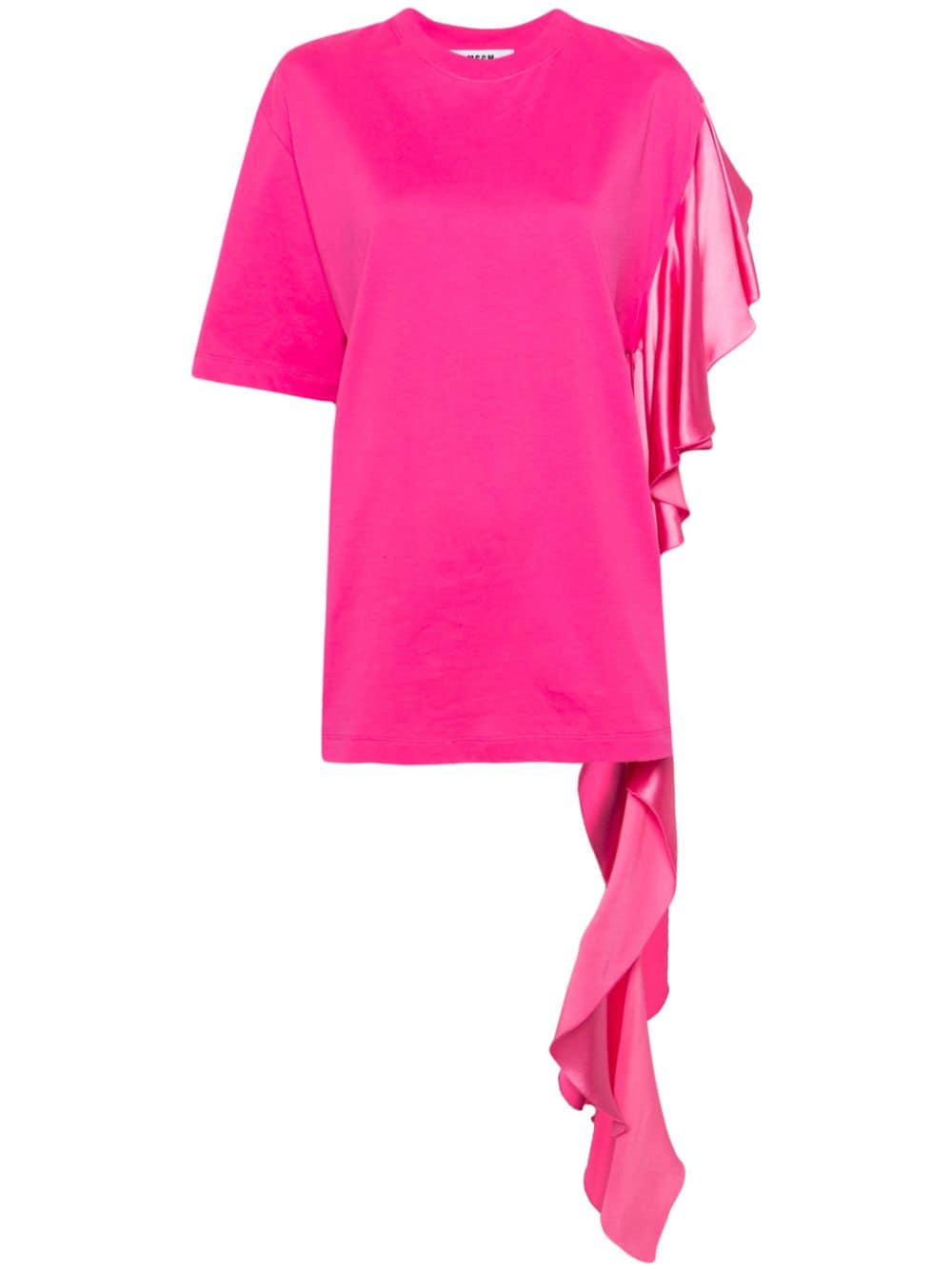 MSGM draped-sleeve cotton T-shirt - Pink von MSGM