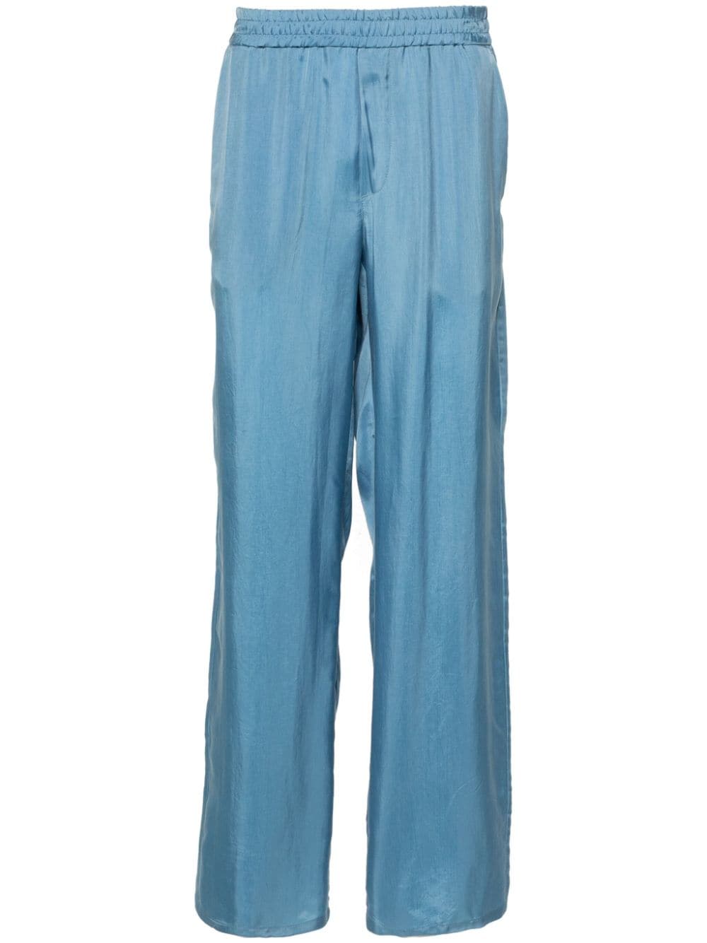 MSGM elasticated-waist straight-leg trousers - Blue von MSGM