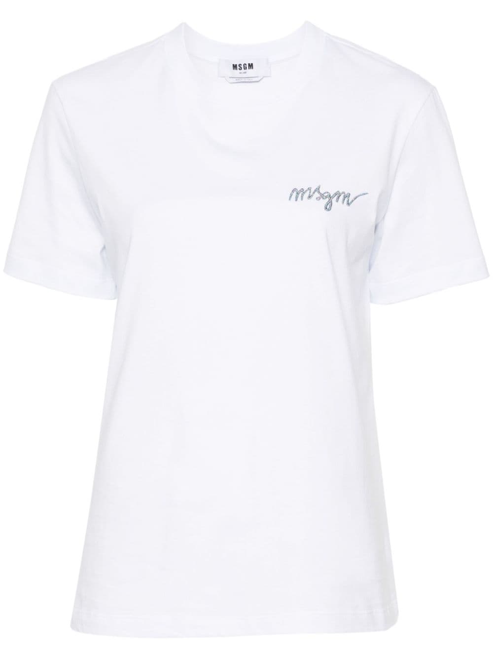 MSGM embroidered-logo T-shirt - White von MSGM