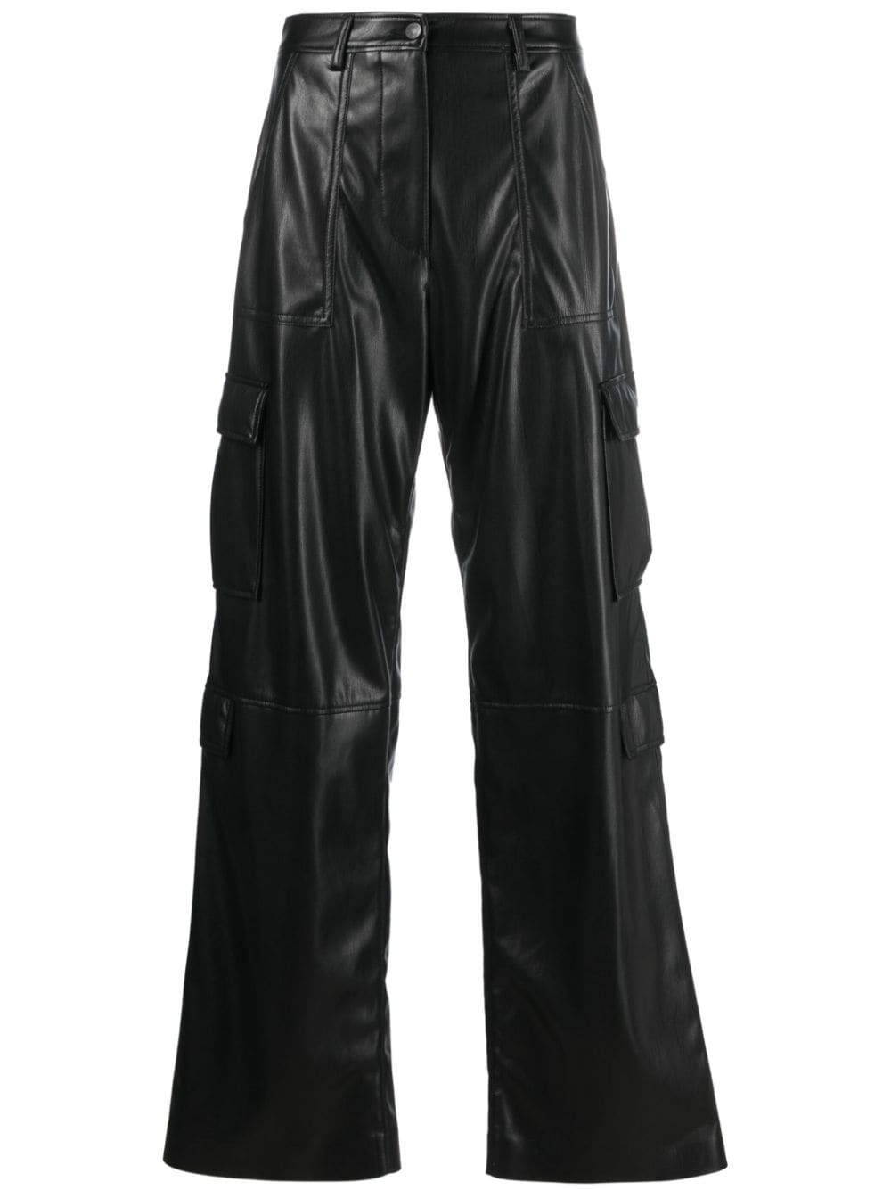 MSGM faux-leather cargo trousers - Black von MSGM