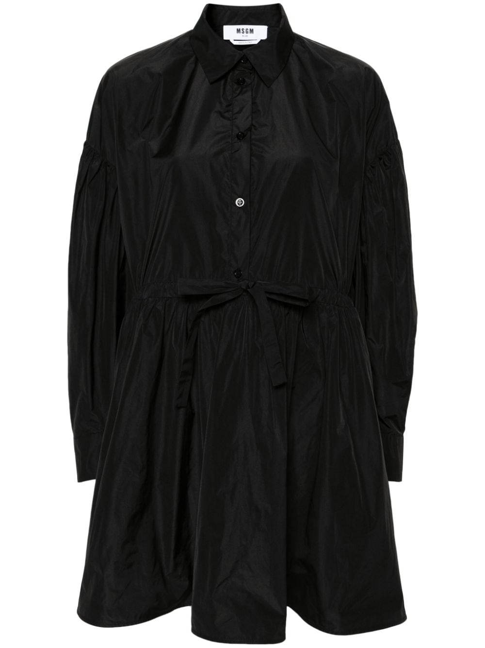 MSGM flared mini shirtdress - Black von MSGM