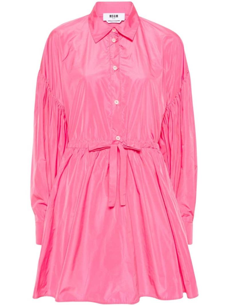 MSGM flared mini shirtdress - Pink von MSGM