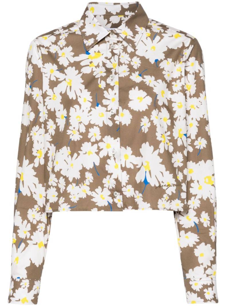 MSGM floral-print cotton shirt - Green von MSGM