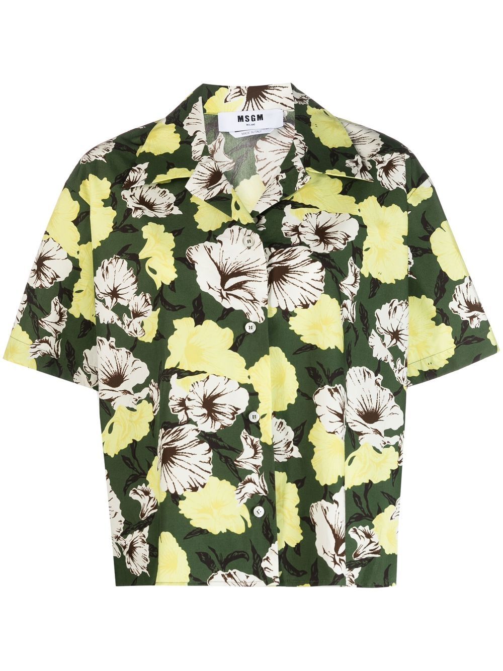 MSGM floral-print short-sleeve shirt - Green von MSGM