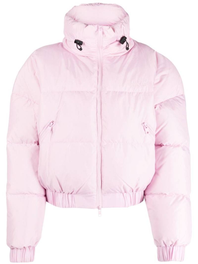 MSGM funnel neck quilted padded jacket - Pink von MSGM