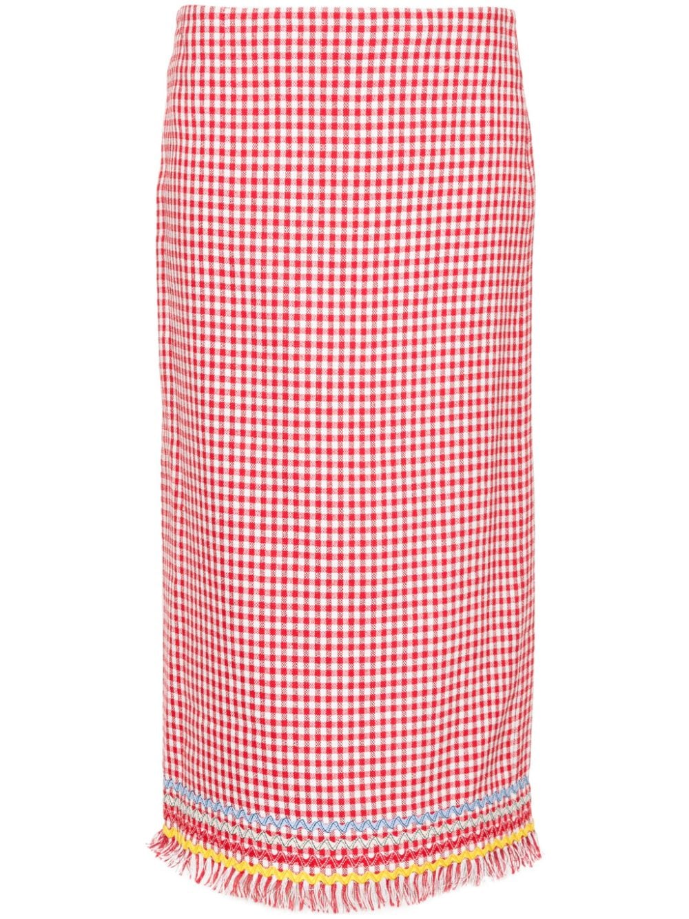 MSGM gingham-pattern shirt - Red von MSGM