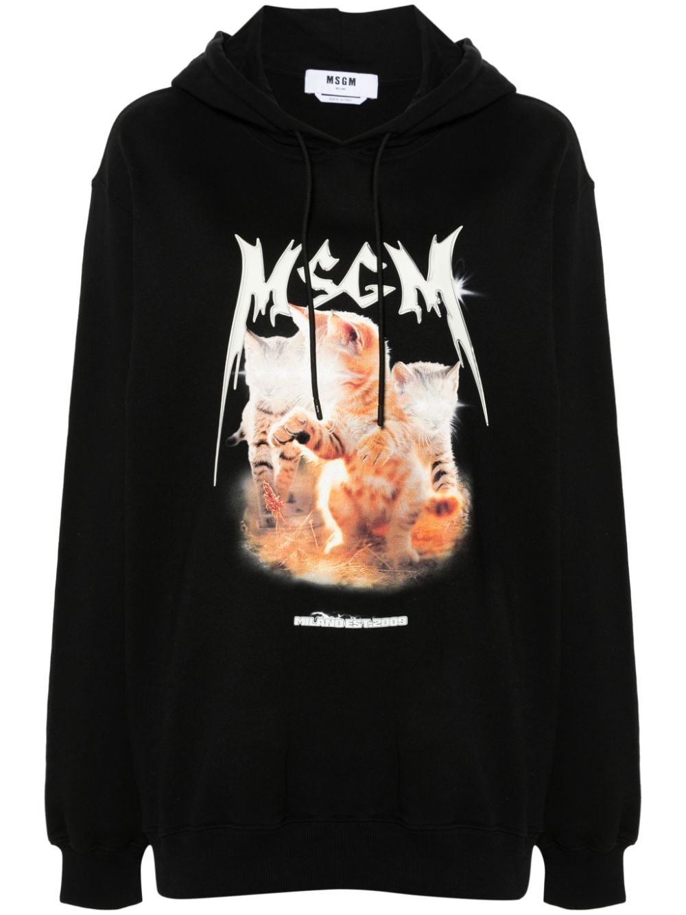 MSGM graphic-print hoodie - Black von MSGM