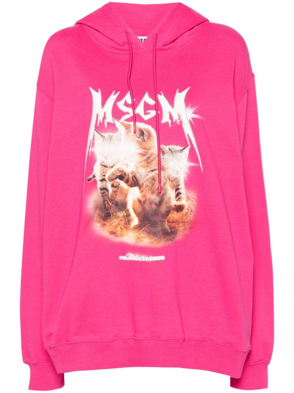 MSGM graphic-print hoodie - Pink von MSGM