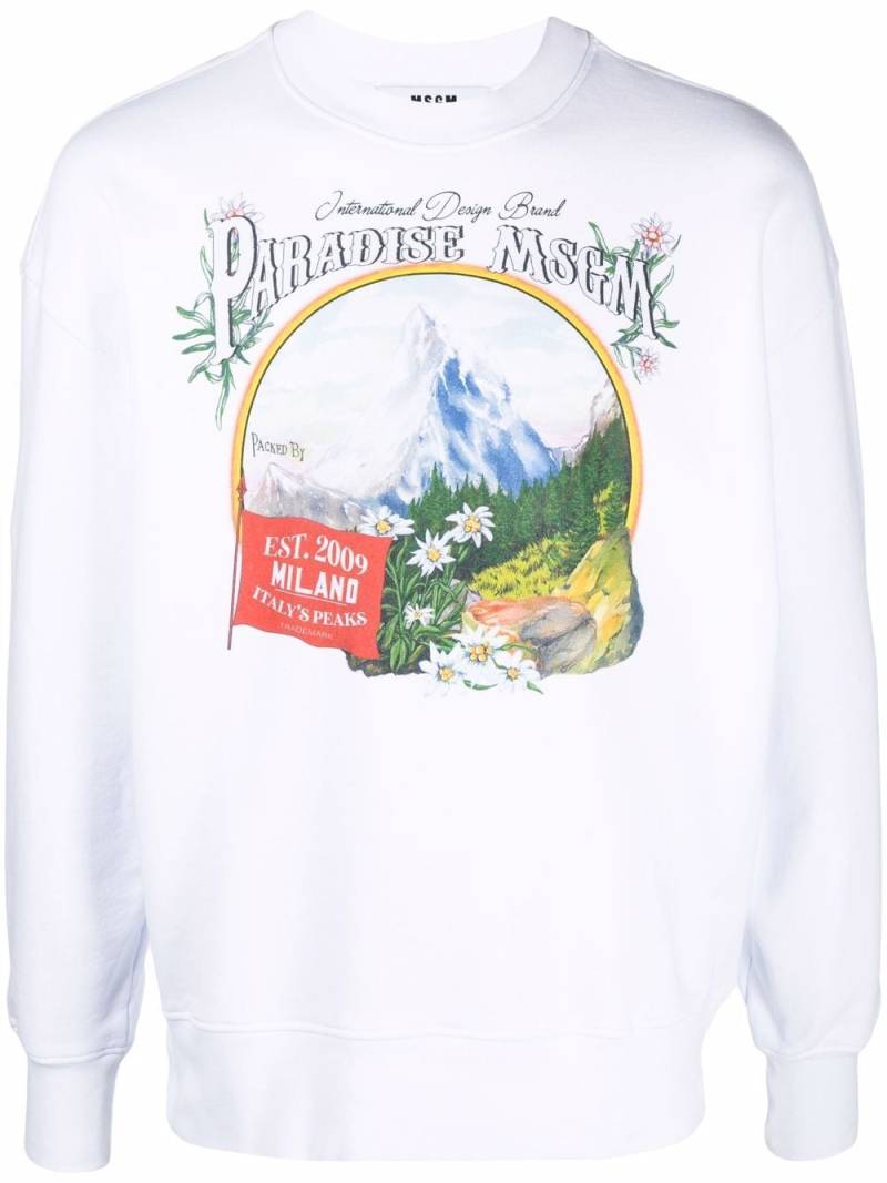 MSGM graphic print sweatshirt - White von MSGM