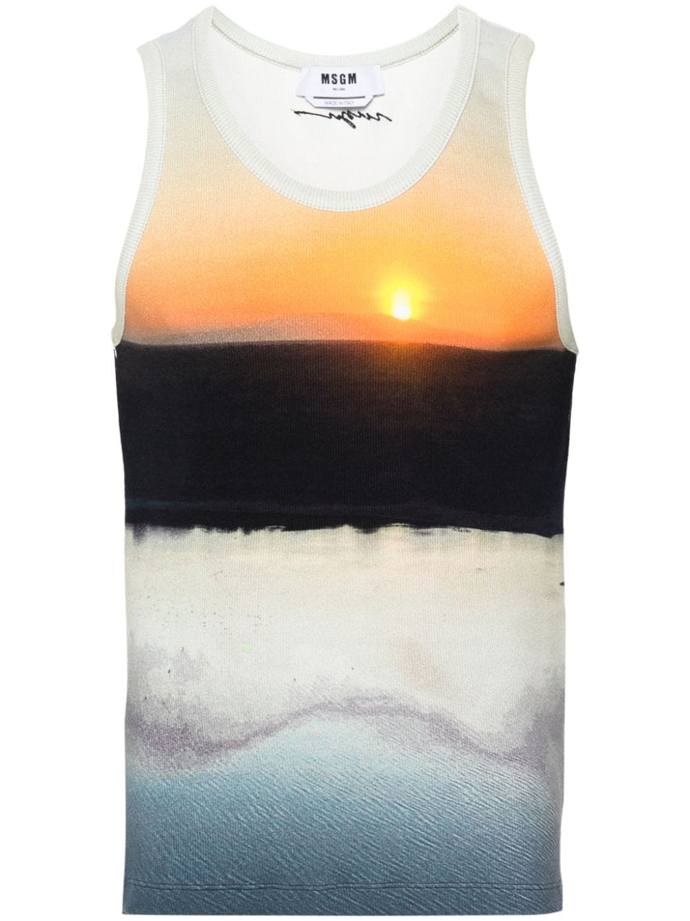 MSGM graphic-print tank top - Blue von MSGM