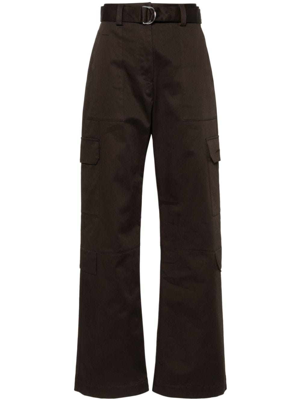 MSGM high-waist straight cargo pants - Brown von MSGM