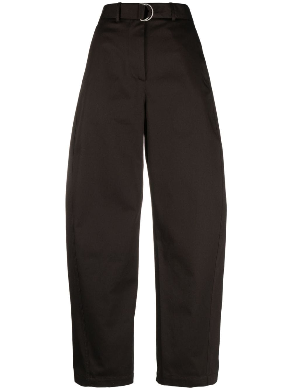 MSGM high-waist wide-leg twill trousers - Brown von MSGM