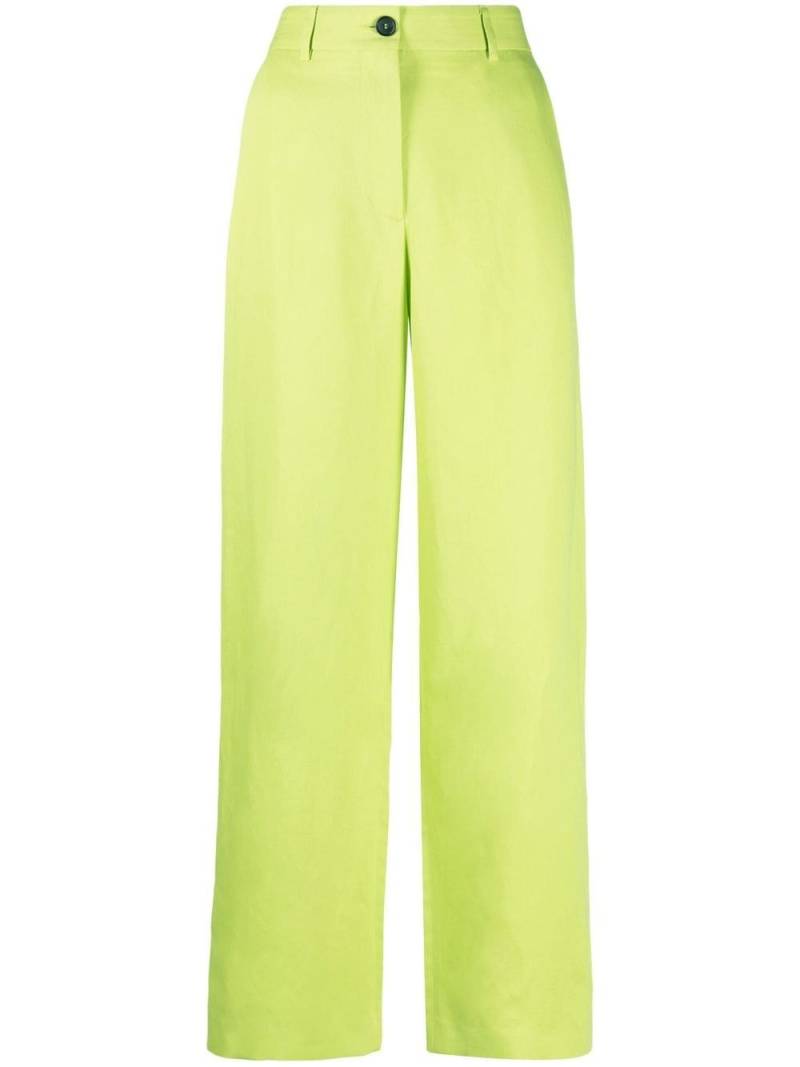 MSGM high-waisted wide-leg trousers - Green von MSGM