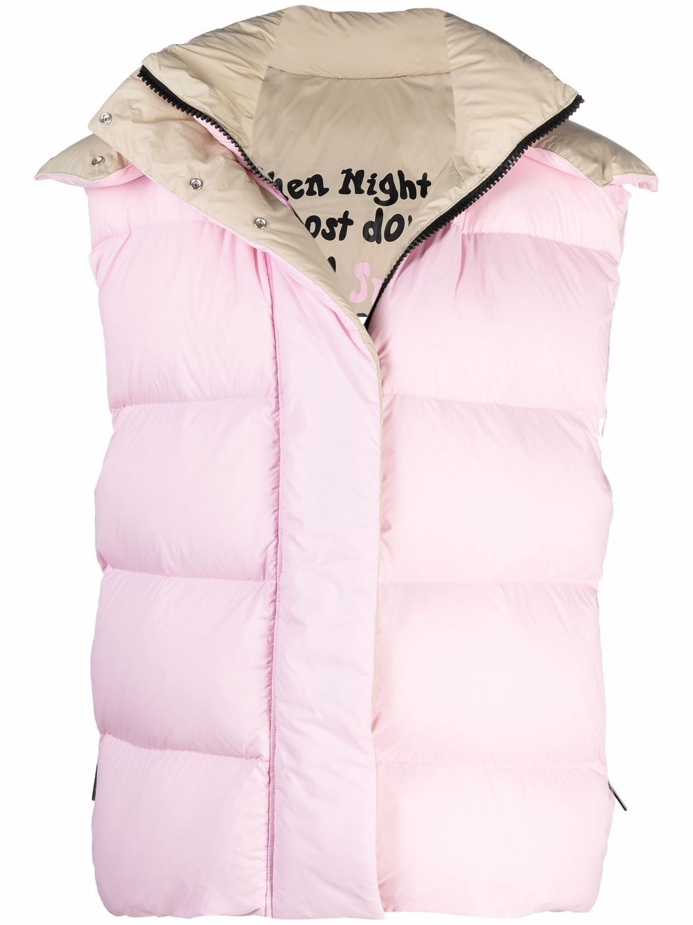 MSGM hooded down-filled gilet - Pink von MSGM