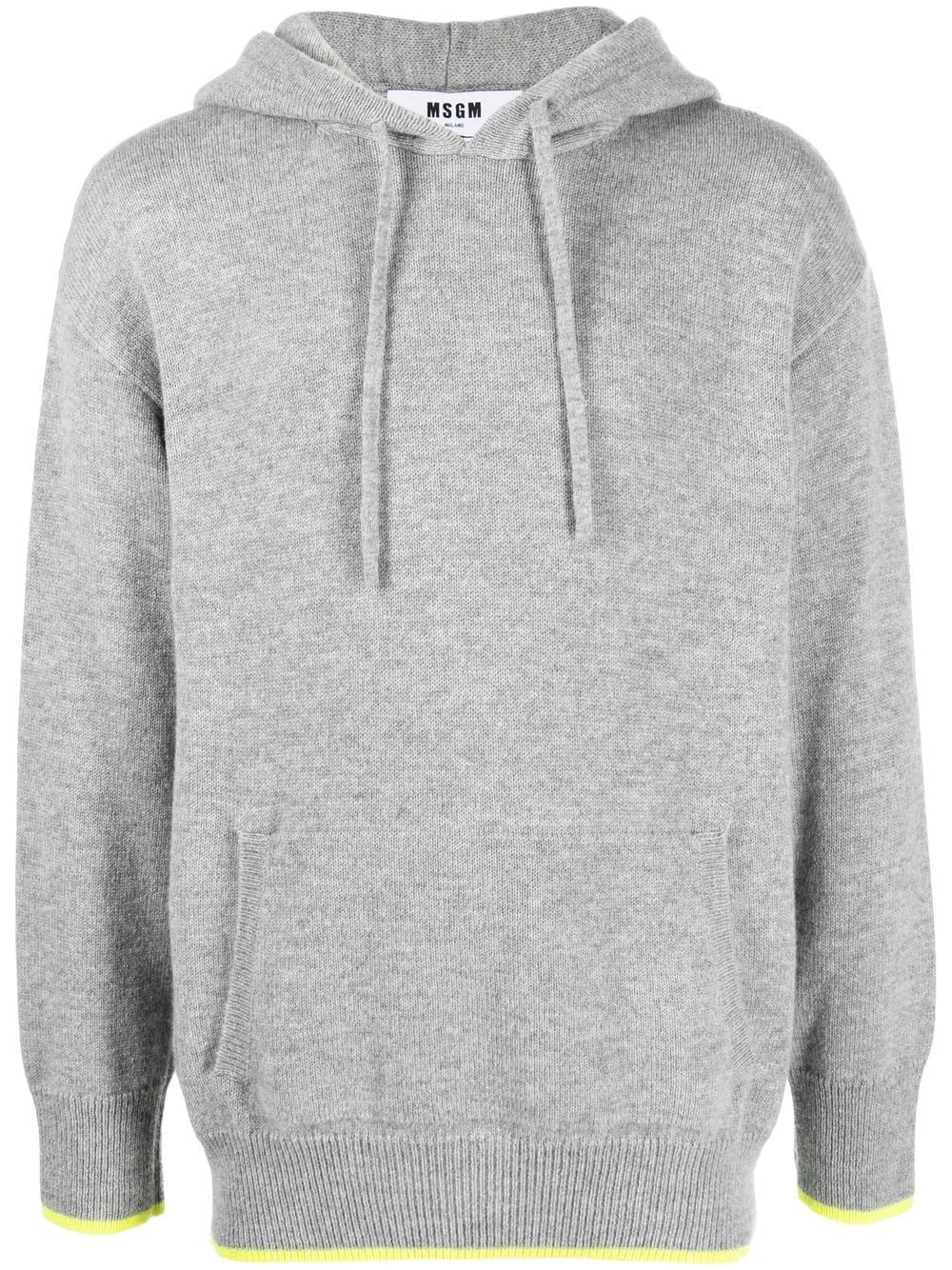 MSGM knit drawstring hoodie - Grey von MSGM