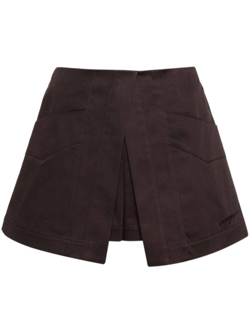 MSGM layered-design shorts - Brown von MSGM