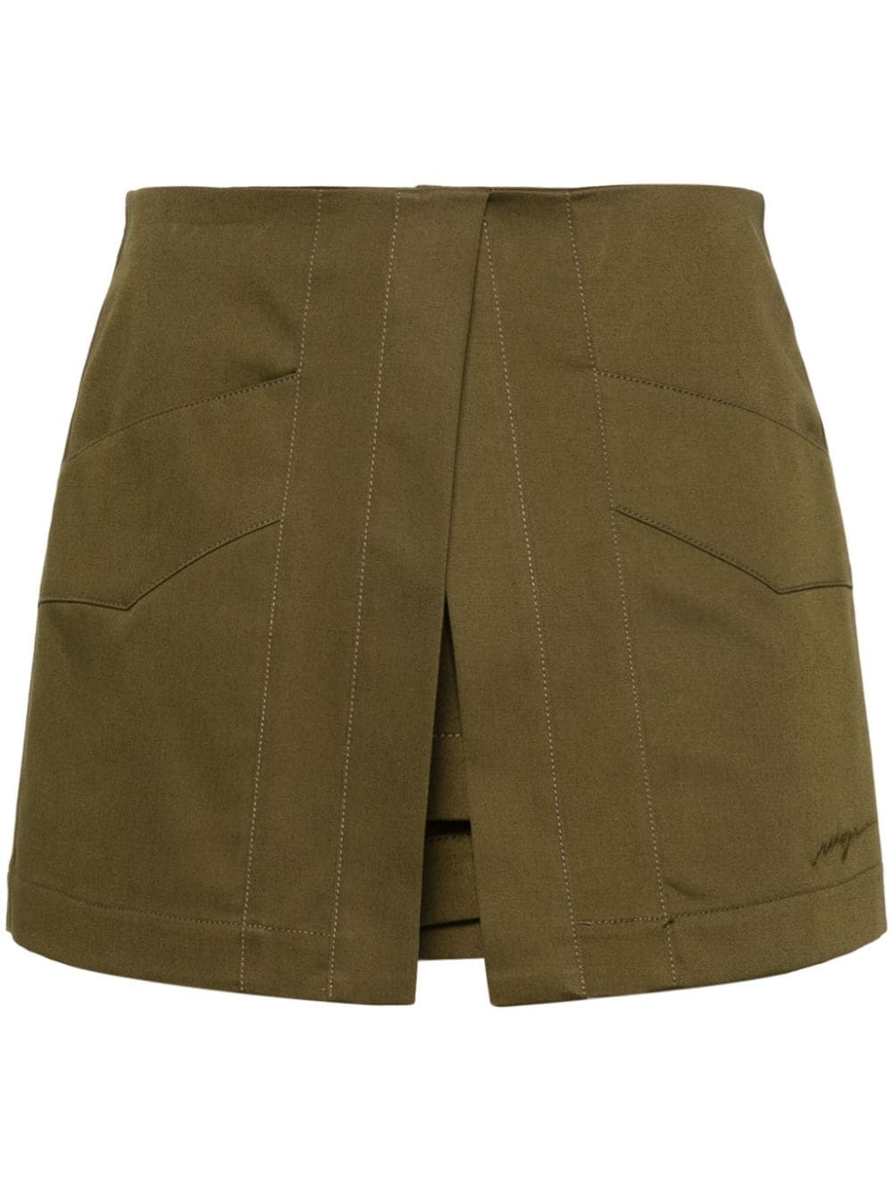 MSGM layered-design shorts - Green von MSGM