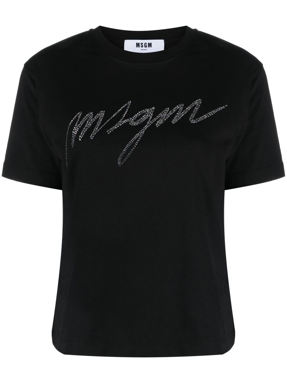 MSGM logo-appliqué cotton T-shirt - Black von MSGM