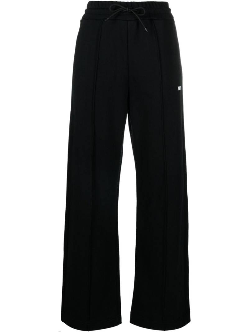 MSGM logo-appliqué wide-leg track pants - Black von MSGM