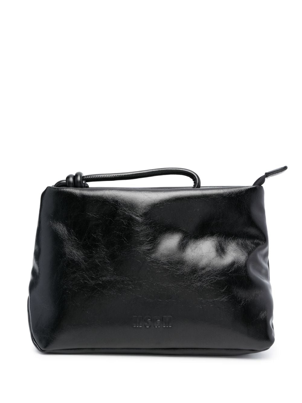 MSGM logo-debossed faux-leather clutch - Black von MSGM