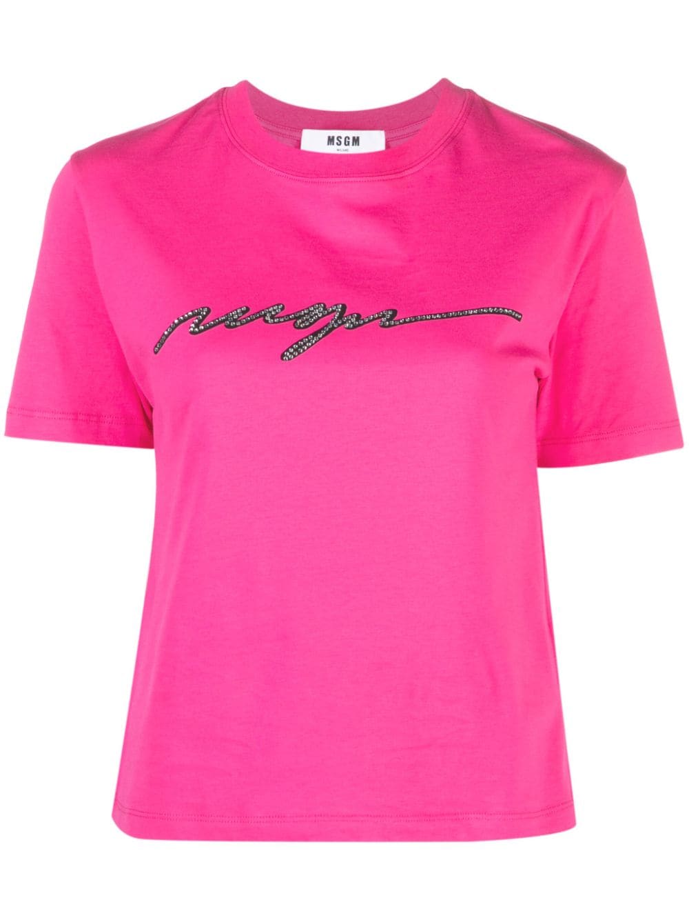 MSGM logo-embellished cotton T-shirt - Pink von MSGM