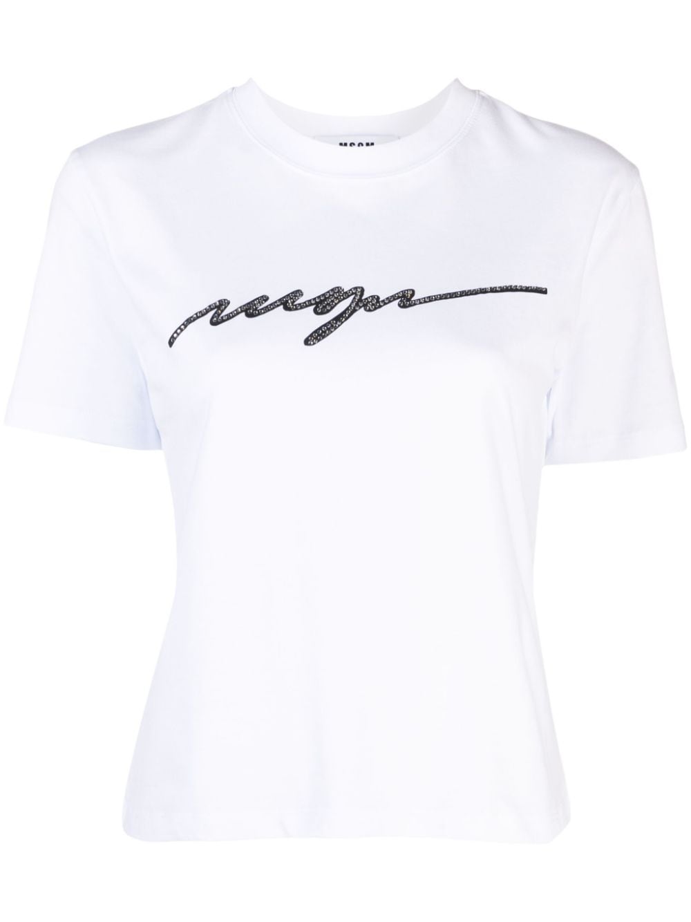 MSGM logo-embellished cotton T-shirt - White von MSGM