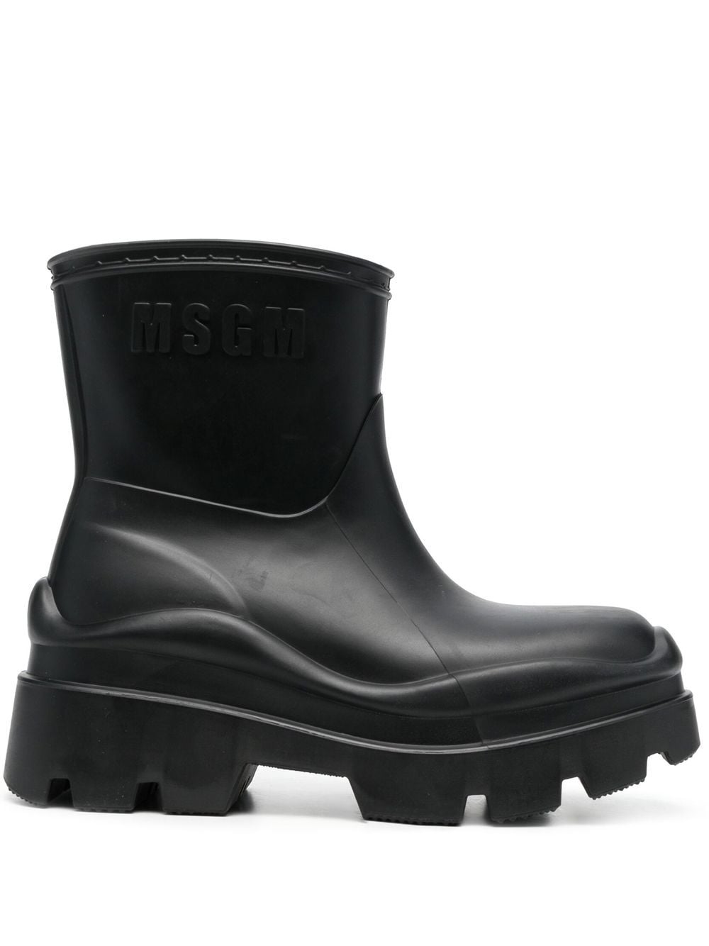 MSGM logo-embossed ankle boots - Black von MSGM