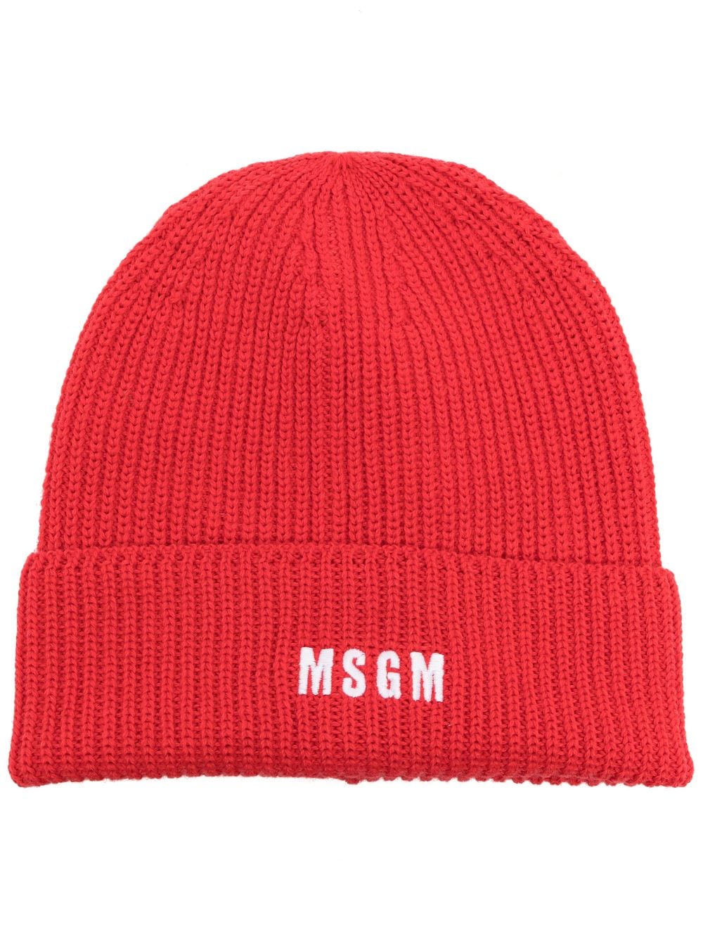 MSGM logo-embroidered knitted beanie von MSGM