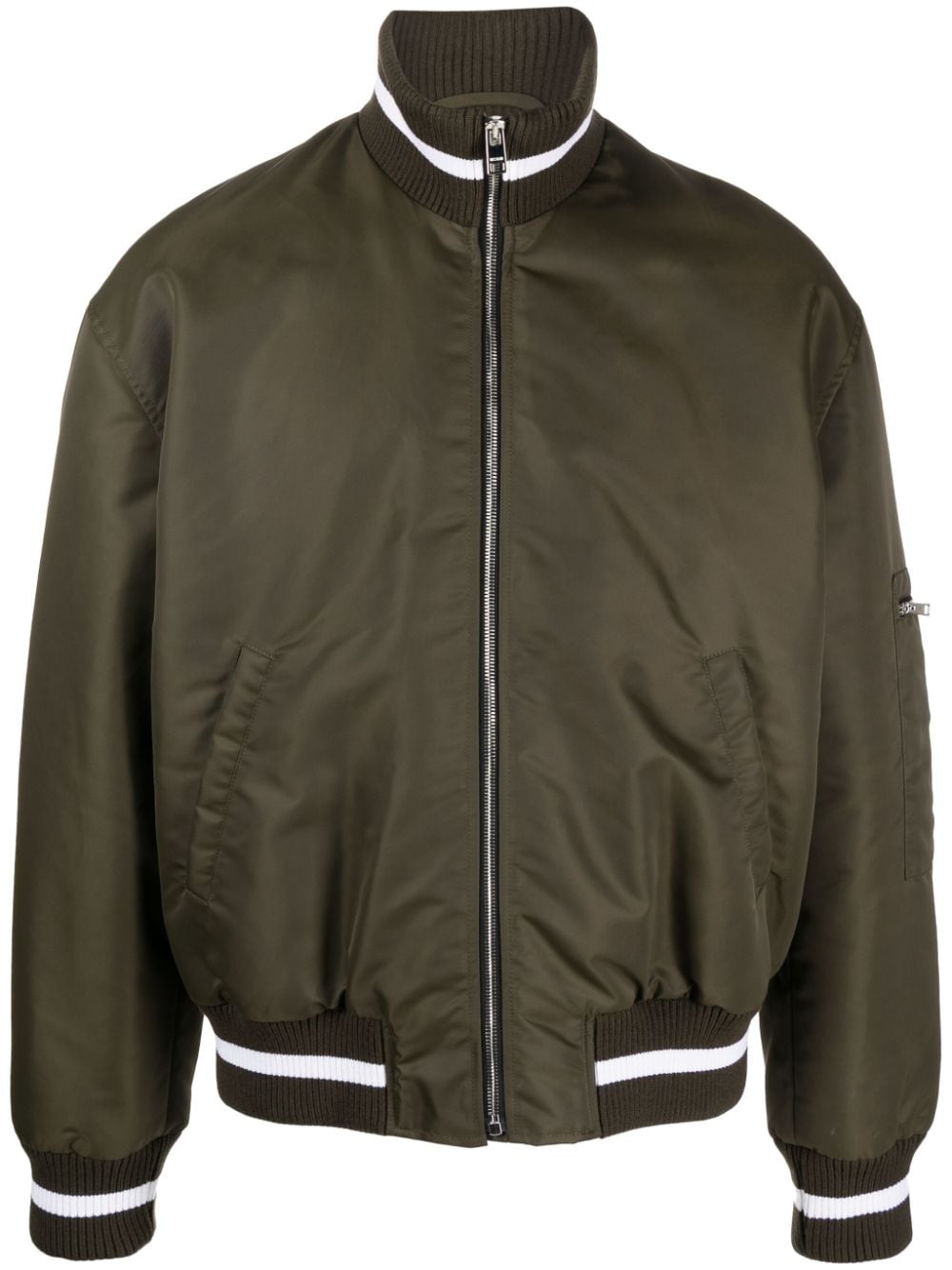 MSGM logo-embroidered padded bomber jacket - Green von MSGM