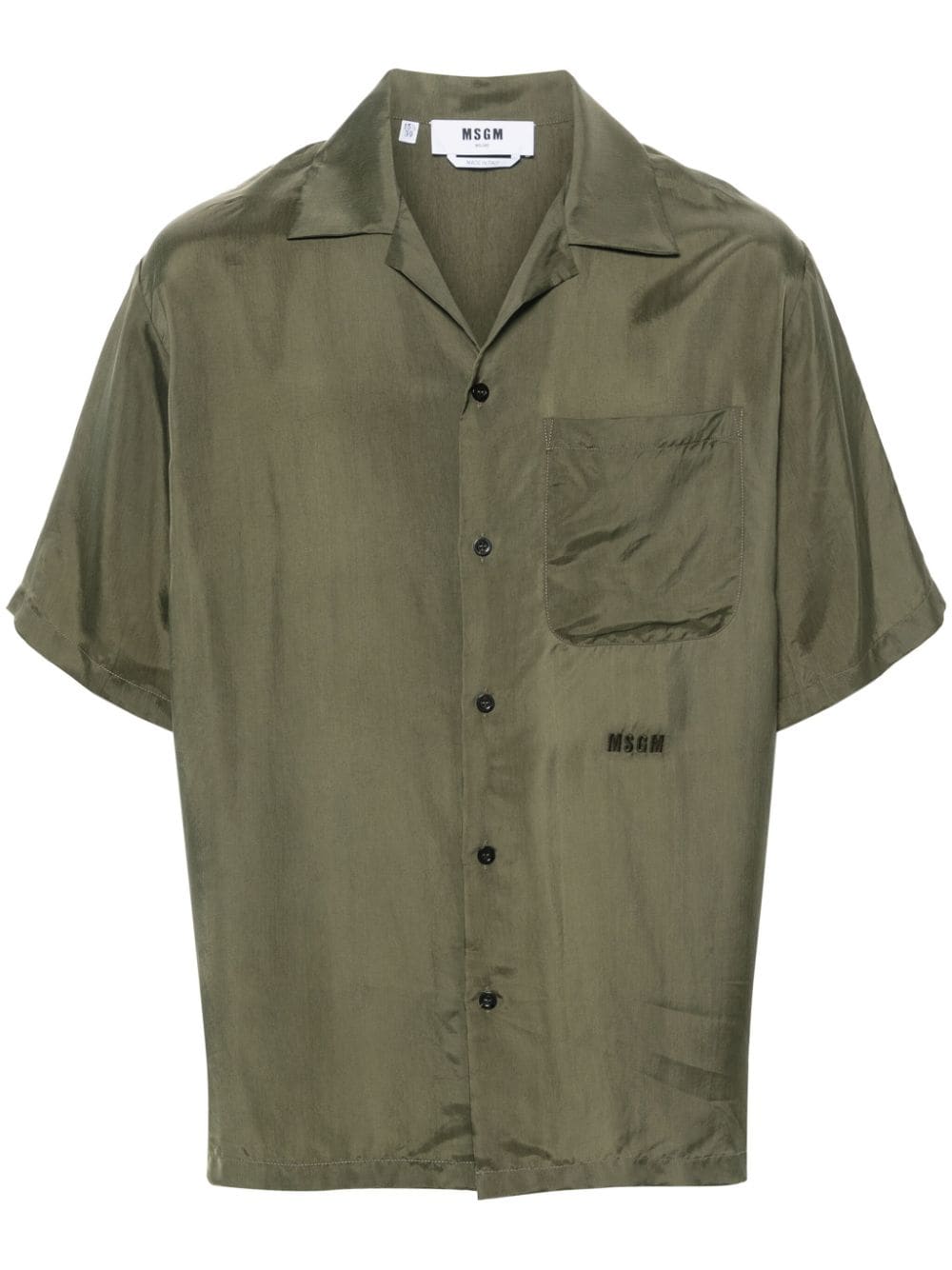 MSGM logo-embroidered shirt - Green von MSGM