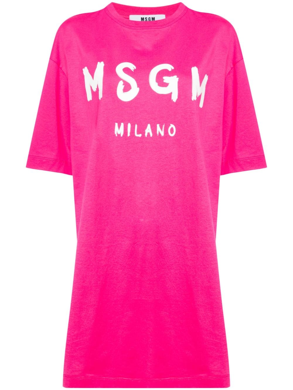 MSGM logo-print T-shirt minidress - Pink von MSGM