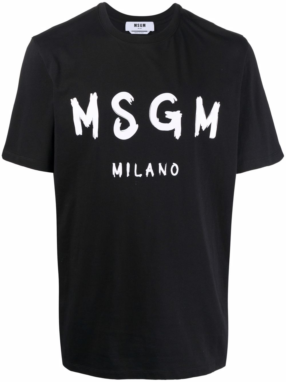 MSGM logo-print cotton T-shirt - Black von MSGM