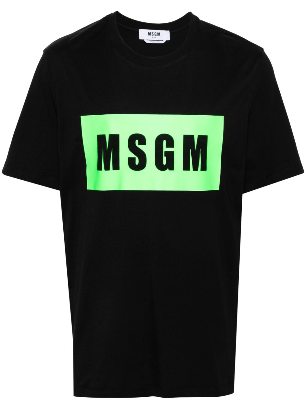 MSGM logo-print cotton T-shirt - Black von MSGM