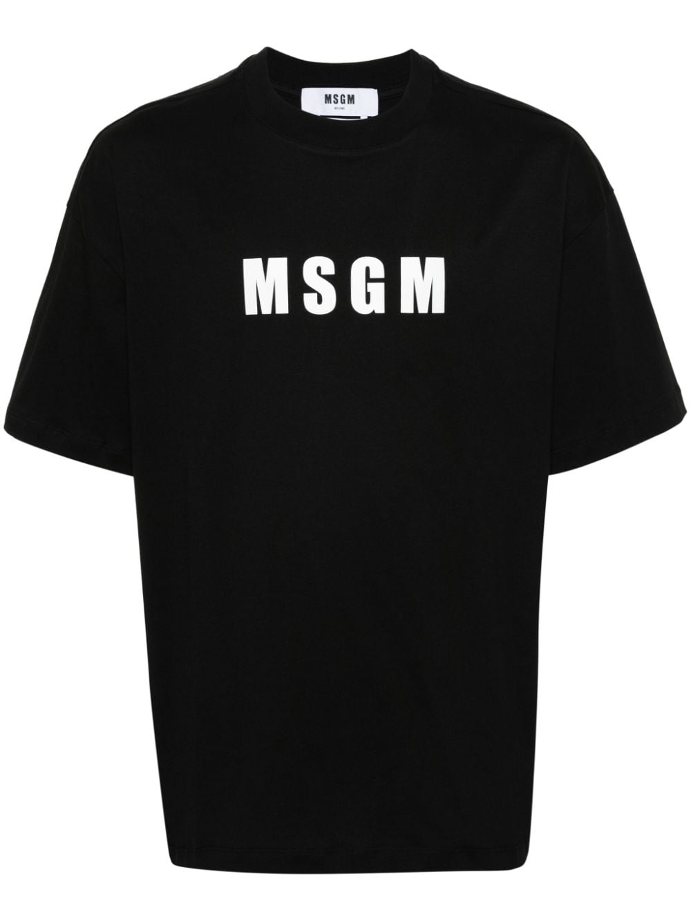 MSGM logo-print cotton T-shirt - Black von MSGM