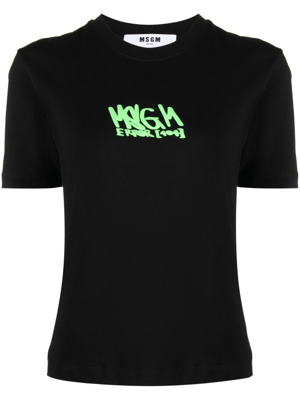 MSGM logo-print cotton T-shirt - Black von MSGM