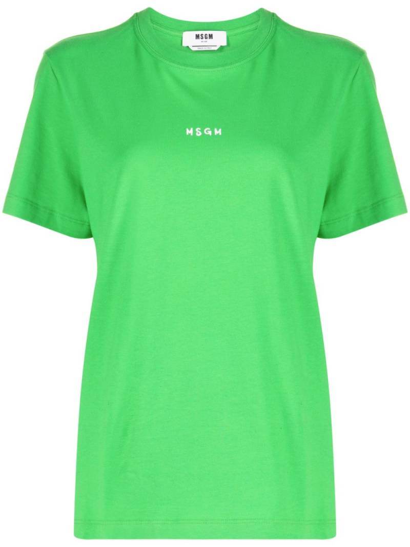 MSGM logo-print cotton T-shirt - Green von MSGM