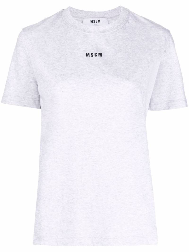 MSGM logo-print cotton T-shirt - Grey von MSGM