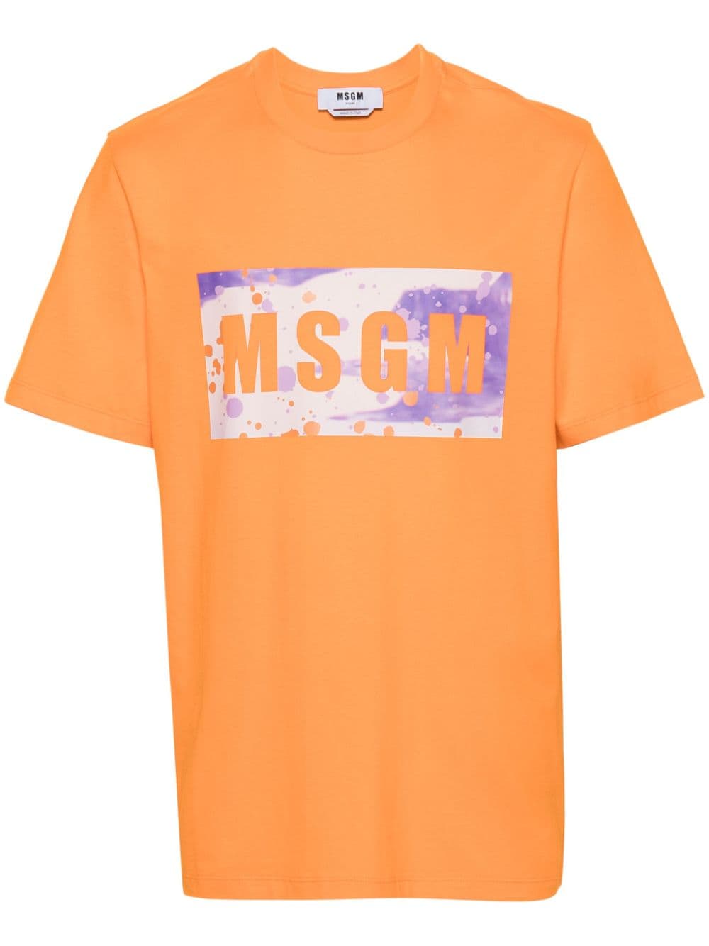 MSGM logo-print cotton T-shirt - Orange von MSGM