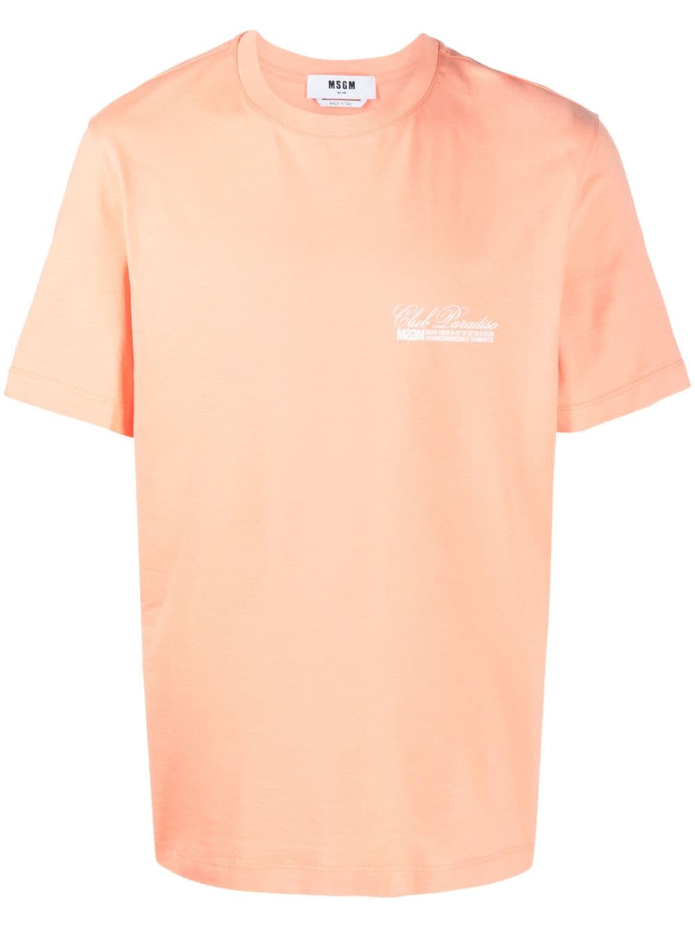MSGM logo-print cotton T-shirt - Orange von MSGM