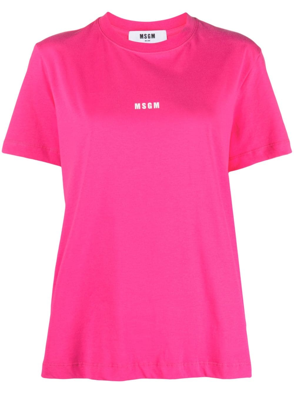 MSGM logo-print cotton T-shirt - Pink von MSGM