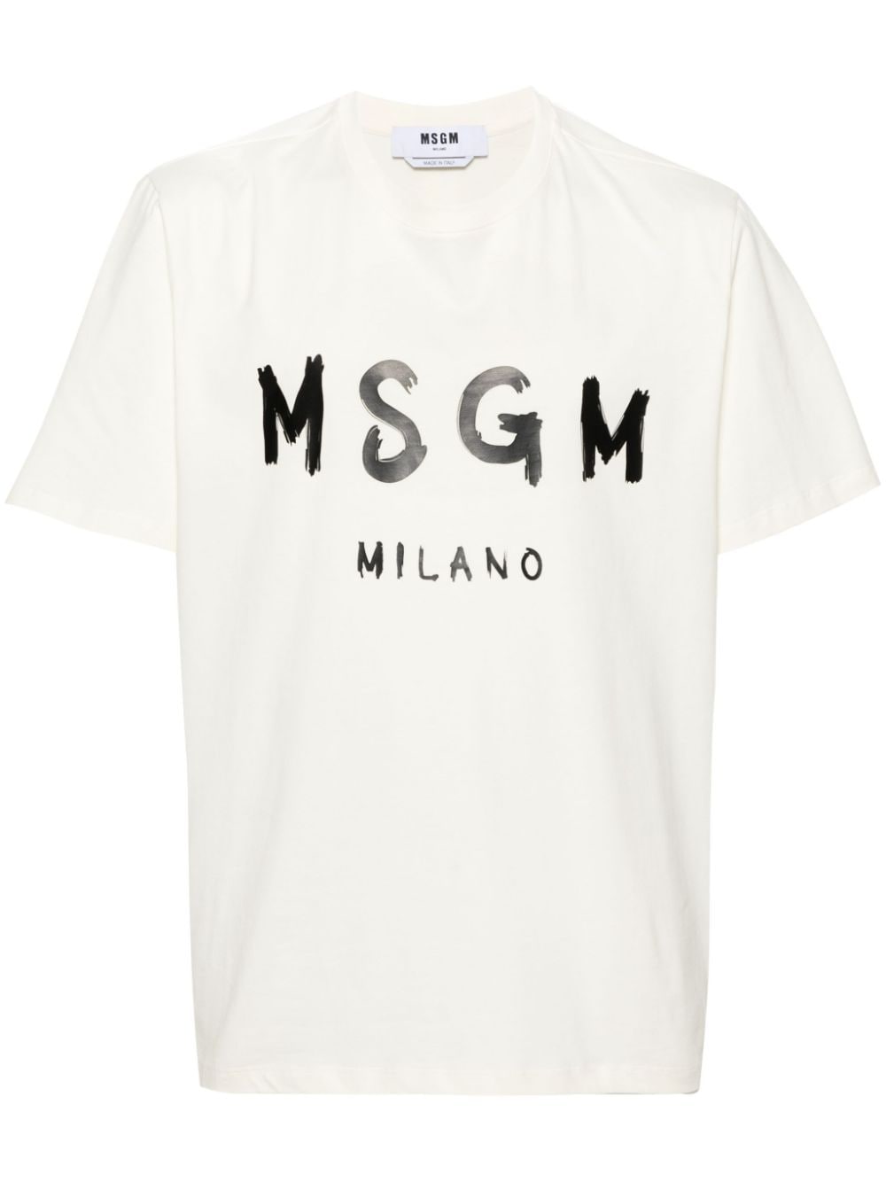 MSGM logo-print cotton T-shirt - White von MSGM