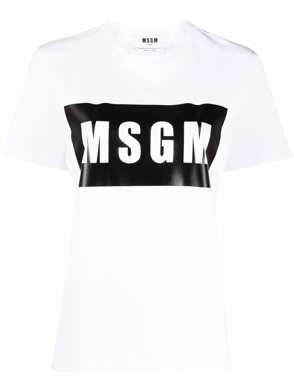 MSGM logo-print cotton T-shirt - White von MSGM