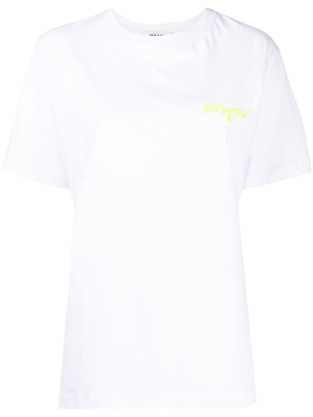 MSGM logo-print cotton T-shirt - White von MSGM