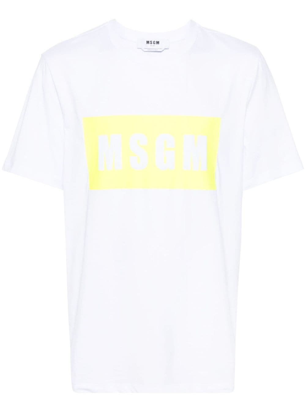 MSGM logo-print cotton T-shirt - White von MSGM