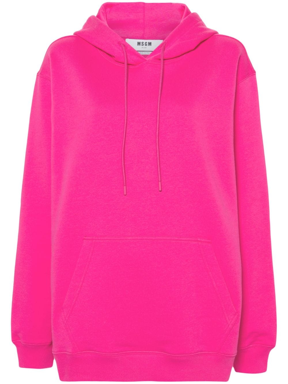 MSGM logo-print cotton hoodie - Pink von MSGM
