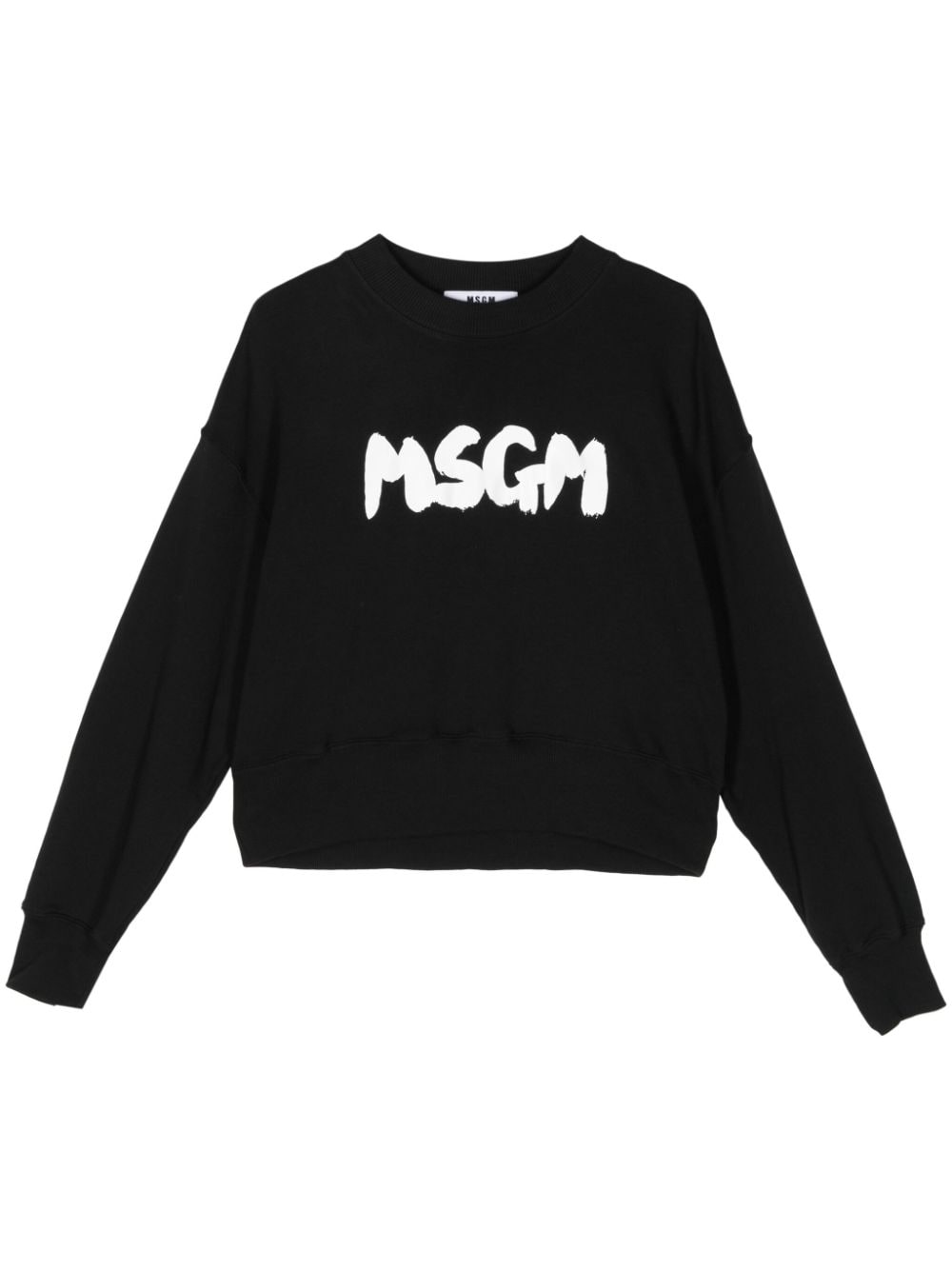 MSGM logo-print cotton jumper - Black von MSGM