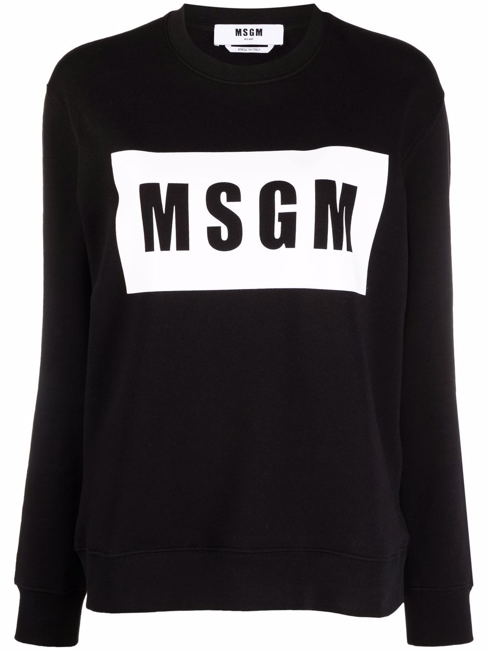 MSGM logo-print cotton sweater - Black von MSGM